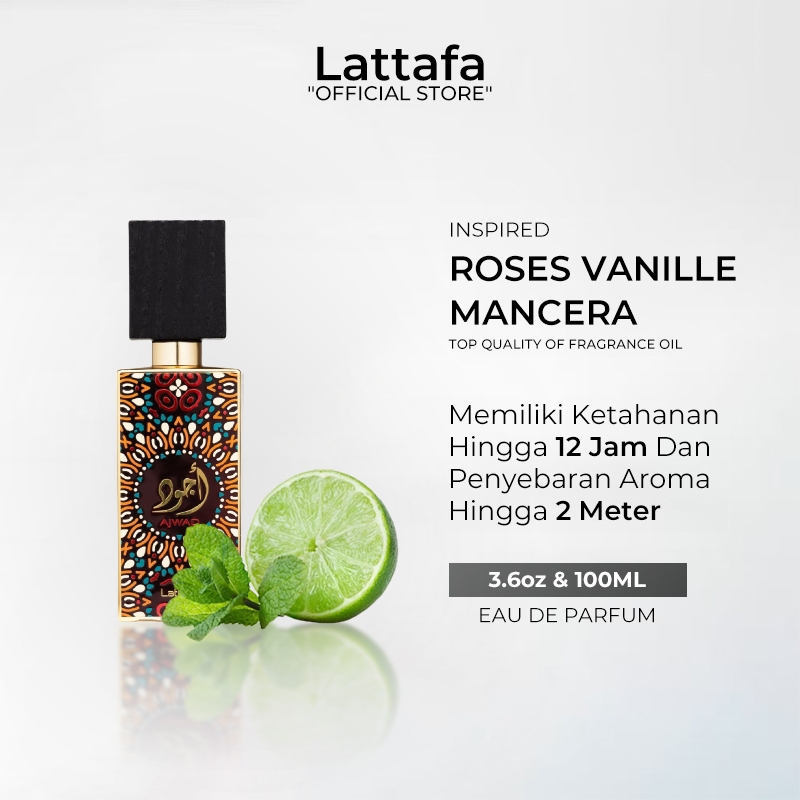 Lattafa Ajwad Parfum 100ML, Lattafa Official Store, Fragrance World, Lattafa Ajwad Eau de Parfum Spr