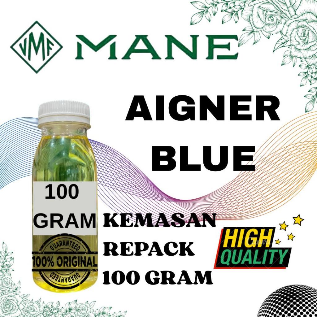 100 GR REPACK AIGNER BLUE BY MANE SEARAH AIGNER BLUEMOTION BIBIT MURNI ORIGINAL PABRIK