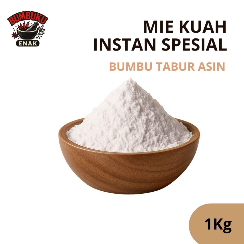 

Bumbu Tabur Non MSG Asin 1Kg untuk Mie Kuah Instan – Sehat, Gurih Alami, Tanpa Pengawet
