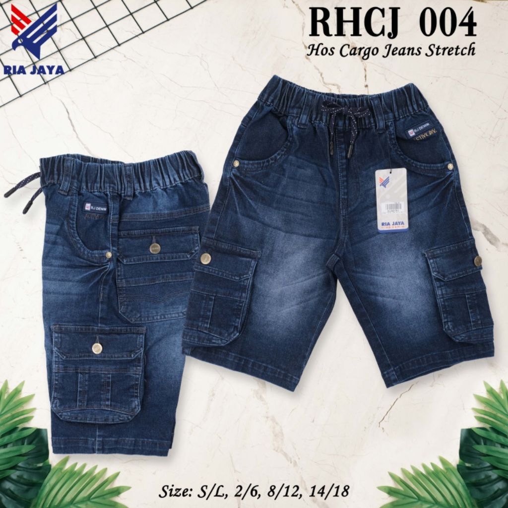 CELANA PENDEK CARGO JEANS ANAK LAKI-LAKI( RIA JAYA)