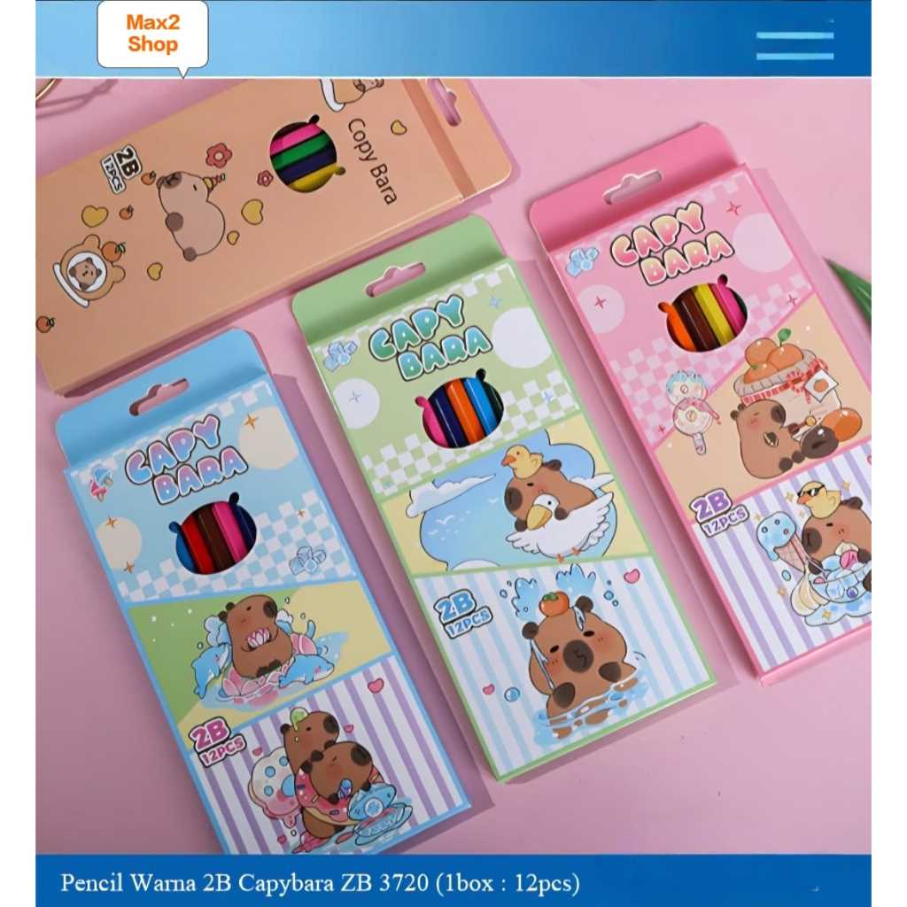 

Pensil Warna 1 Set 12 Warna Capybara Color Pencil 12 Color