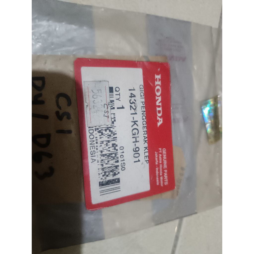 gigi penggerak klep honda CS1 original AHM kode part 14321-KGH-901