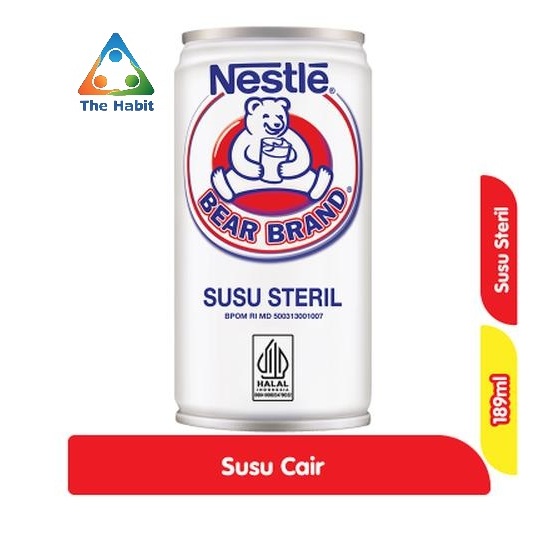 

(The Habit) BEAR BRAND Susu Kaleng Susu Beruang Susu Steril 189 ml BearBrand