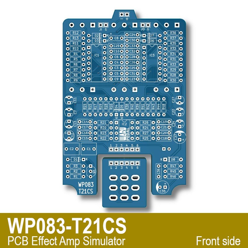 PCB Efek Amp Simulator | WP083_T21CS based on Tech21 Character Series 1590N 125B