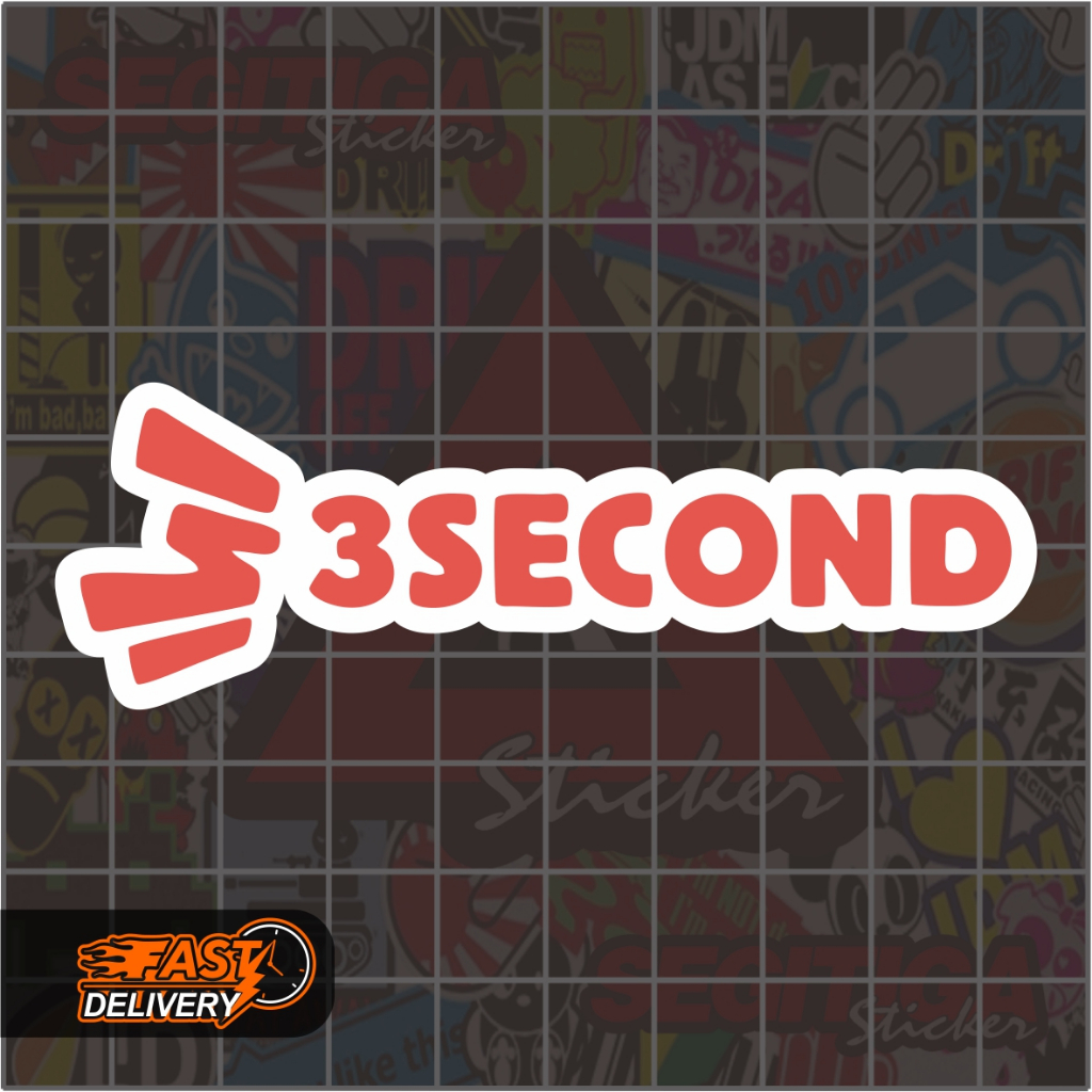 

Sticker 3 Second Ukuran 9 x 3 Cm