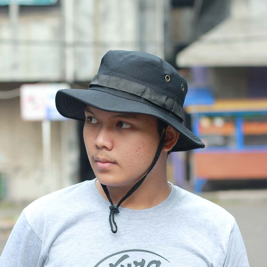 topi rimba pria kekinian, topi rimba pria terpopuler, topi rimba model terbaru