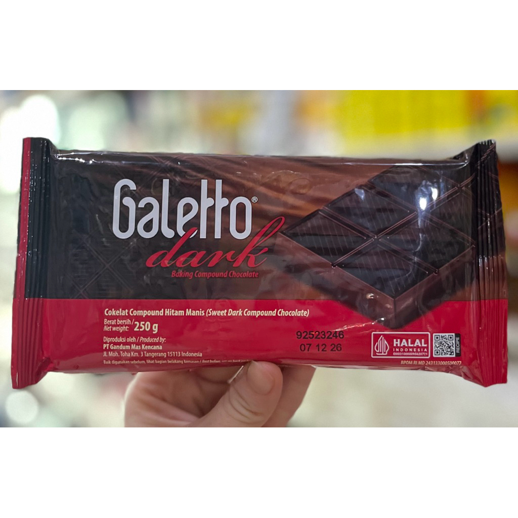 

Galetto Dark Chocolate 250GR/ Coklat Batang Dark / Coklat Batang