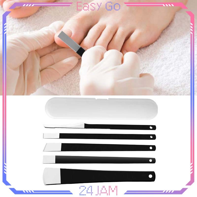 5pcs/Set Pedicure Knife Pisau Kuku Cantengan Stainless Steel Pisau Pedicure Tools Pisau Pedicure Kak