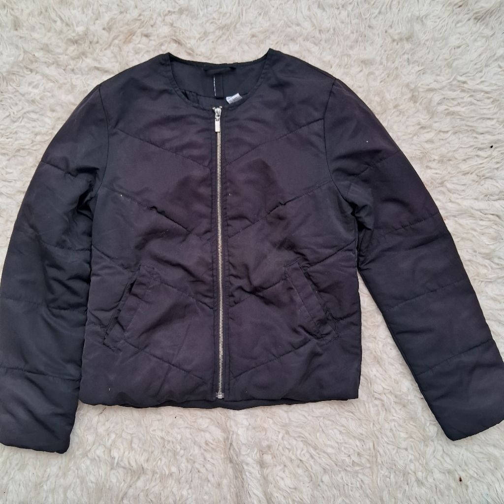preloved h&m divided quilted bomber jaket