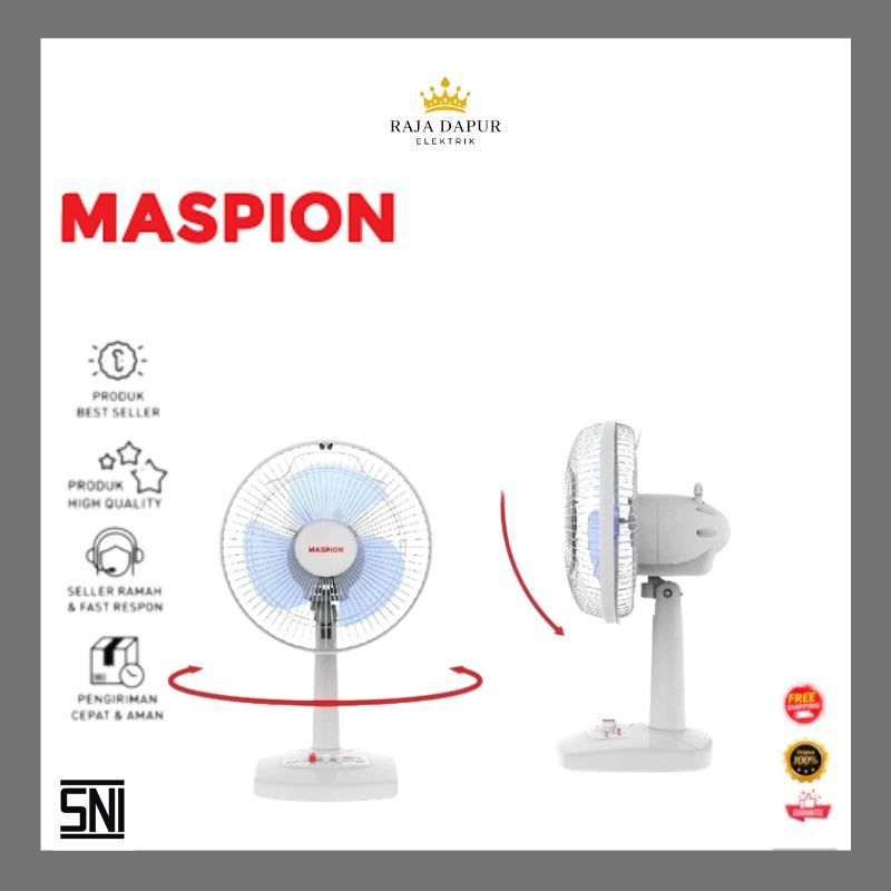 Kipas Angin Deskfan Maspion 9" F23 D / Kipas Angin Meja / Kipas Mini - RDE