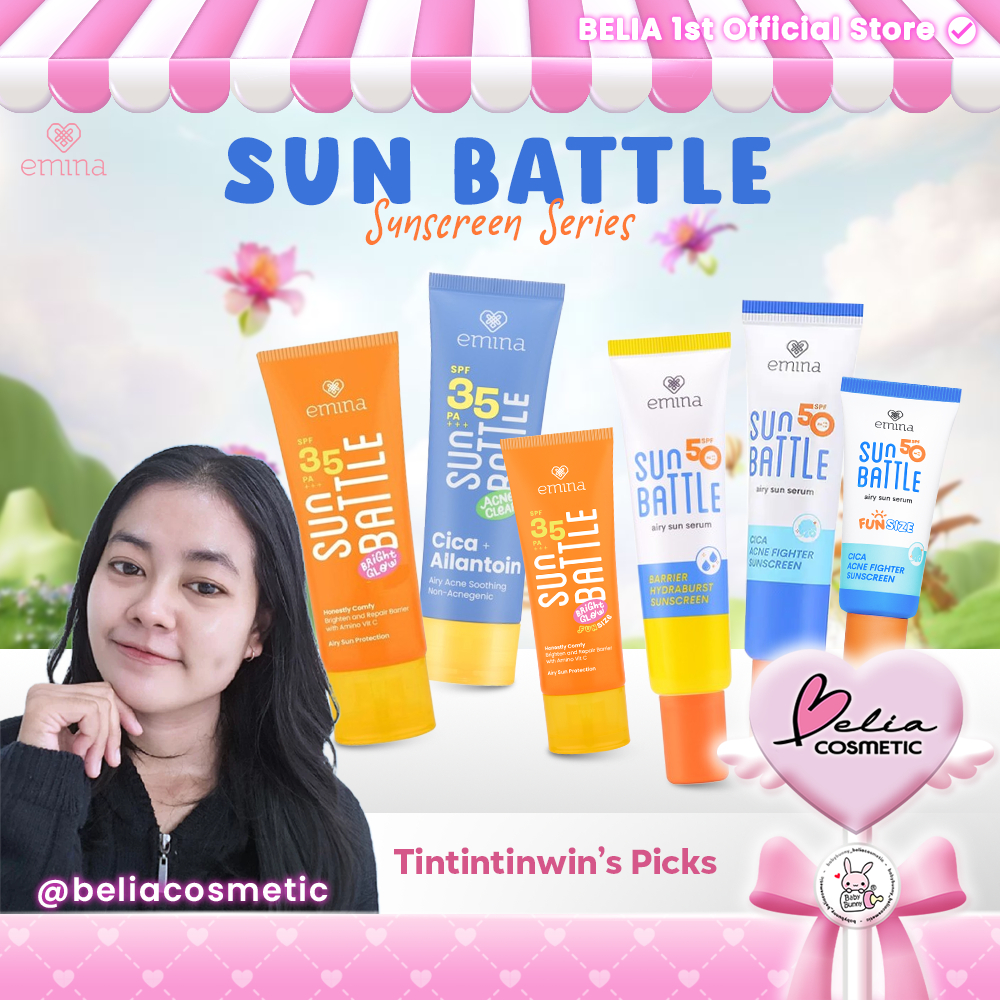 ❤ BELIA x TINTINTINWIN ❤ EMINA Sun Battle Series | Sunscreen Protection SPF 30 PA+++ | SPF 50