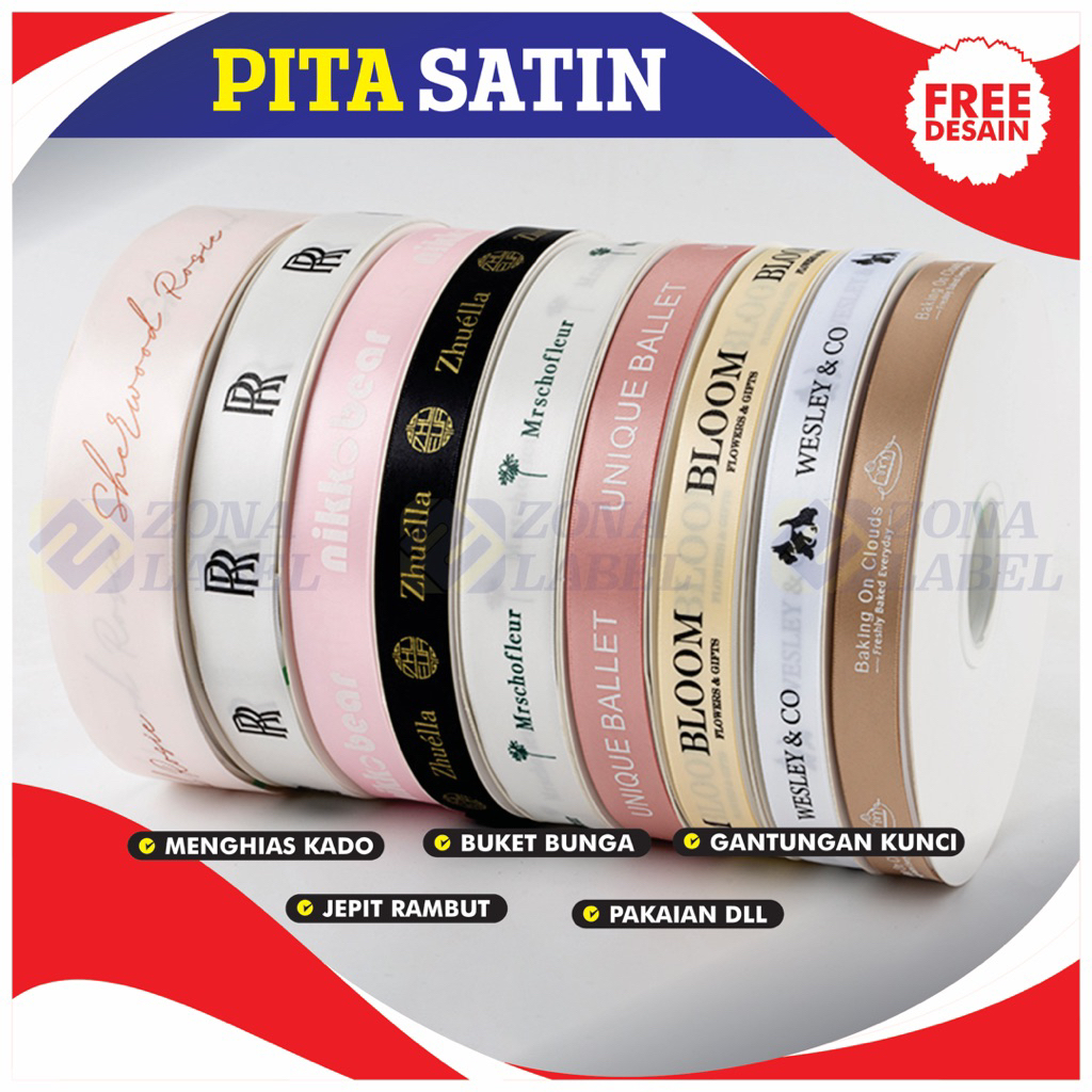 

Pita Satin/Pita Kado Ulang Tahun/Pita Hampers/Pita Hampers Lebaran