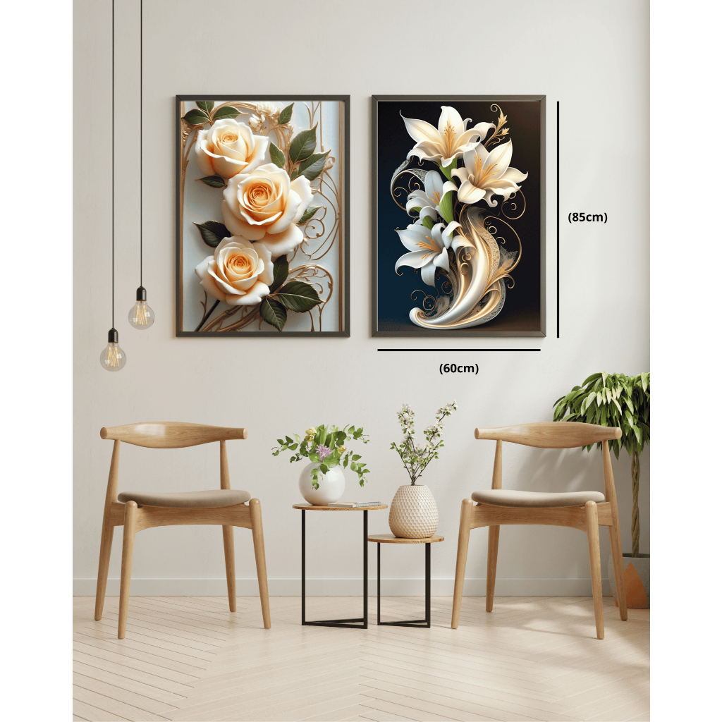 DEKORASI HIASAN DINDING / WALDECO RUANGAN / HIASAN DINDING AESTETIC/ HIASAN DINDING MOTIVE BUNGA-BUN