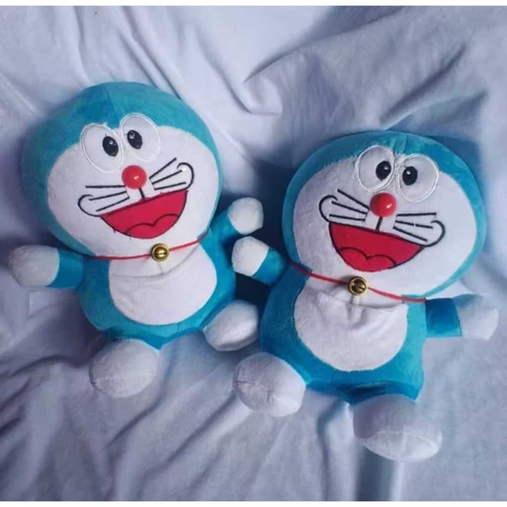 Boneka Doraemon Lucu Ukuran 30 cm – Bahan Yelvo Lembut, Karakter Kartun Favorit Anak