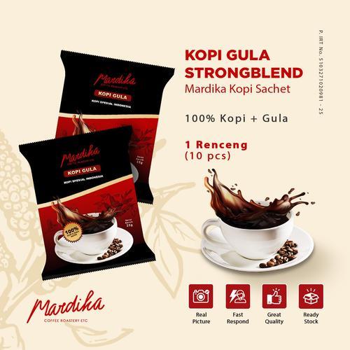 

Kopi Gula Renceng Mardika Strong Blend – 1 Renceng isi 12 Pcs | Kopi Instan Gula Sachet Minuman Kopi Strong Fresh Praktis Nikmat Untuk Stok Rumah Tangga & Usaha