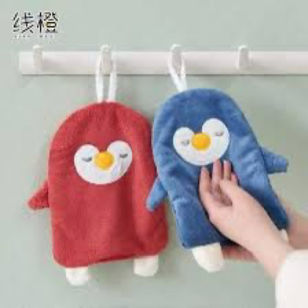 LAP TANGAN GANTUNG MICKROFIBER KARAKTER LUCU LAP DAPUR LAP PINGUIN LAP LOLIPOP