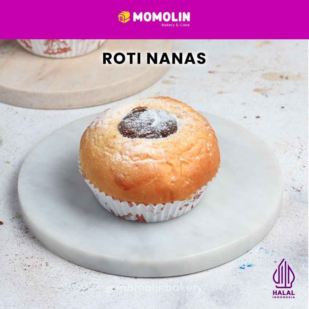 

Momolin Bakery Roti Nanas Isi Selai Nanas Asli – Roti Premium Lembut isi Slai Nanas - Roti Jadul - Roti Manis Lembut yang Jadi Moodbooster Harian, Cocok untuk Sarapan, Bekal & Camilan