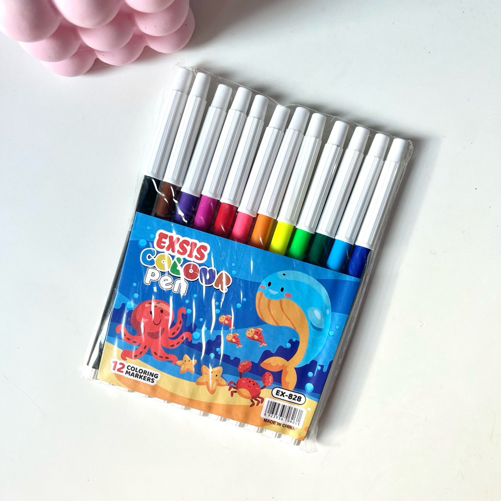 

Spidol Mini Exis 12 Warna / Spidol Mewarnai 12 warna