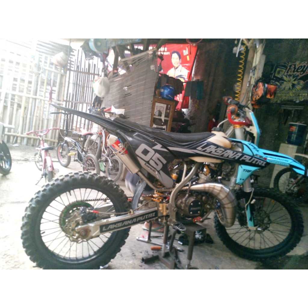 knalpot ninja R RR udang trail rangka klx ktm ful stanlis