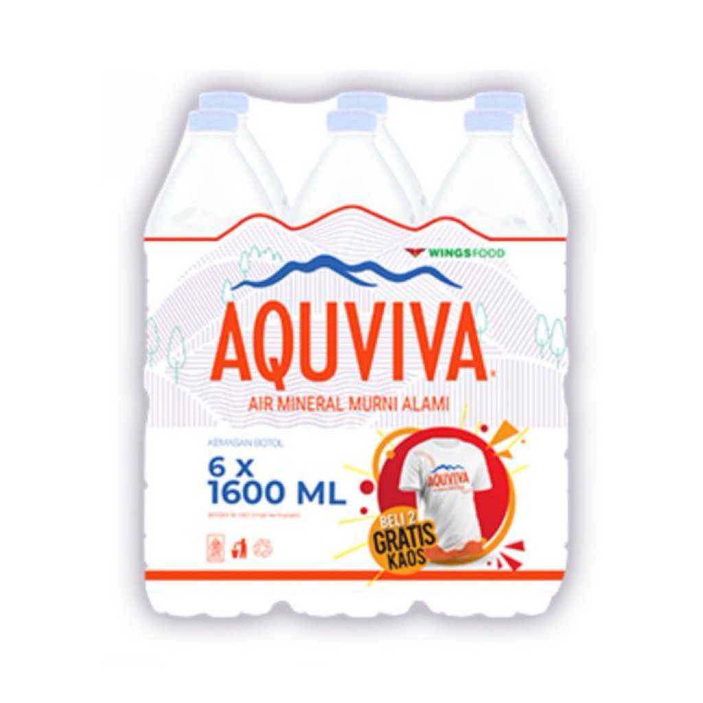

AQUAVIVA AIR MINERAL KEMASAN BOTOL ISI 6PCS x 1600 ml