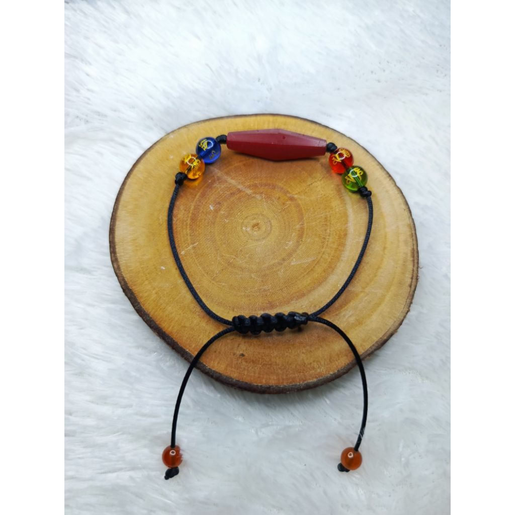 Gelang Lilis Lamiang Dayak - Lamiang Gosok 3 cm Mix Batu Mantra