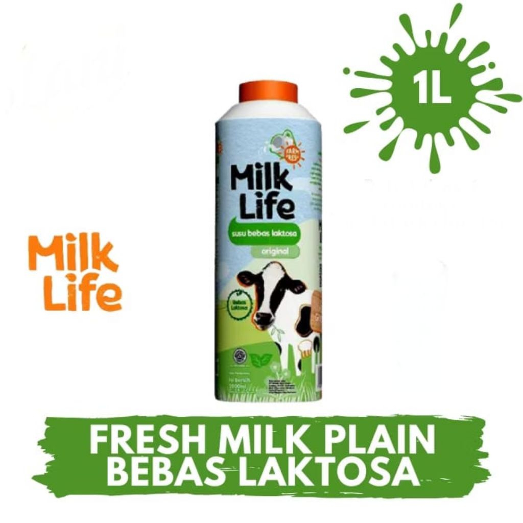 

Milk Life Fresh Milk Plain / Chocolate 1 liter / Lactose Free / Free Laktosa / Susu Bebas Laktosa