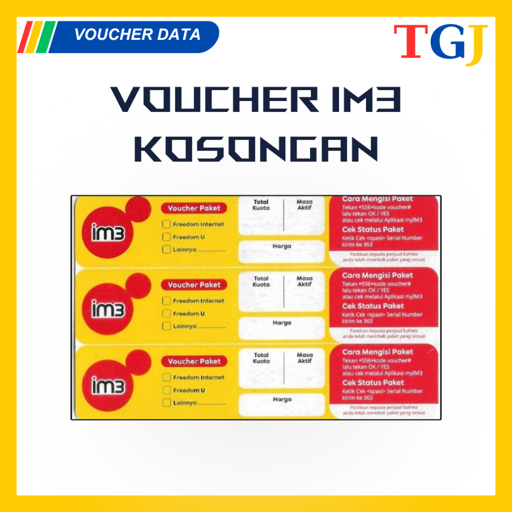 Voucher Indosat IM3 Kosong / Voucher Indosat IM3 Zero Nasional