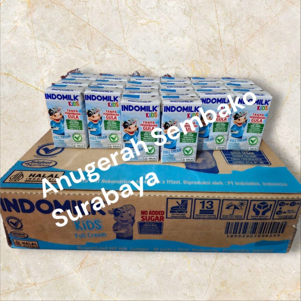 

Susu UHT Indomilk Kids FullCream 115ml (1 Dus isi 40biji).READY SIAP KIRIM.EXP 2026