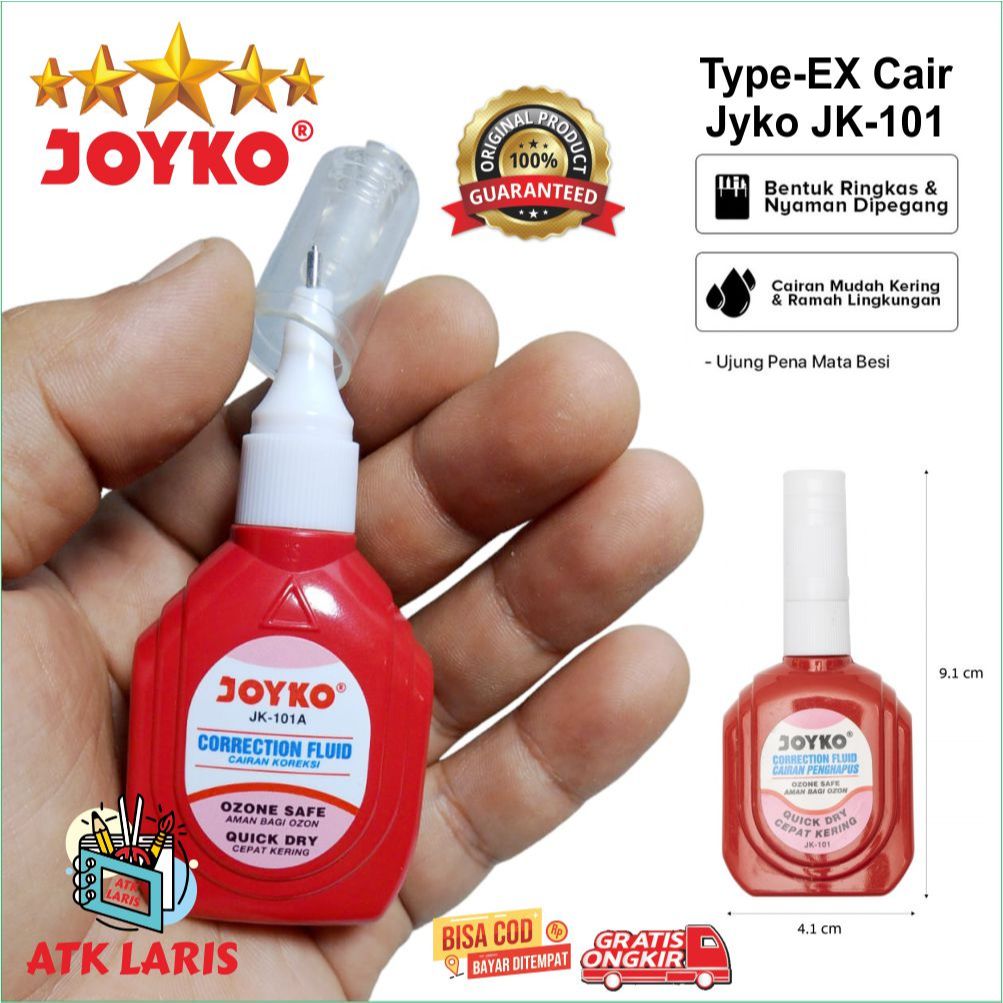 

TIPEX JOYKO CORRECTION FLUID TIP EX, TIPE - X,TIP-X, JOYKO JK-101A / JK-101 / JK-1