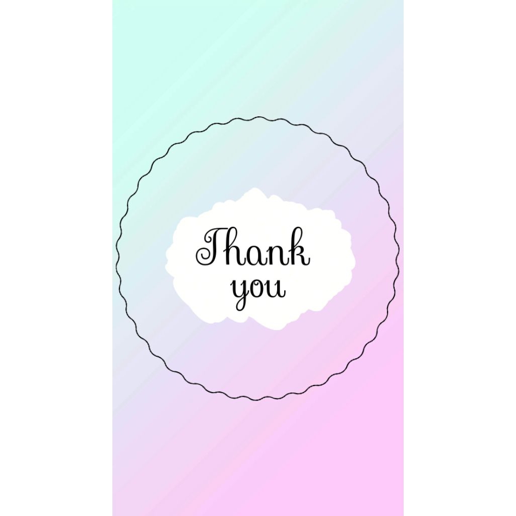 

20 pcs stiker ( thank you) uk 2.5