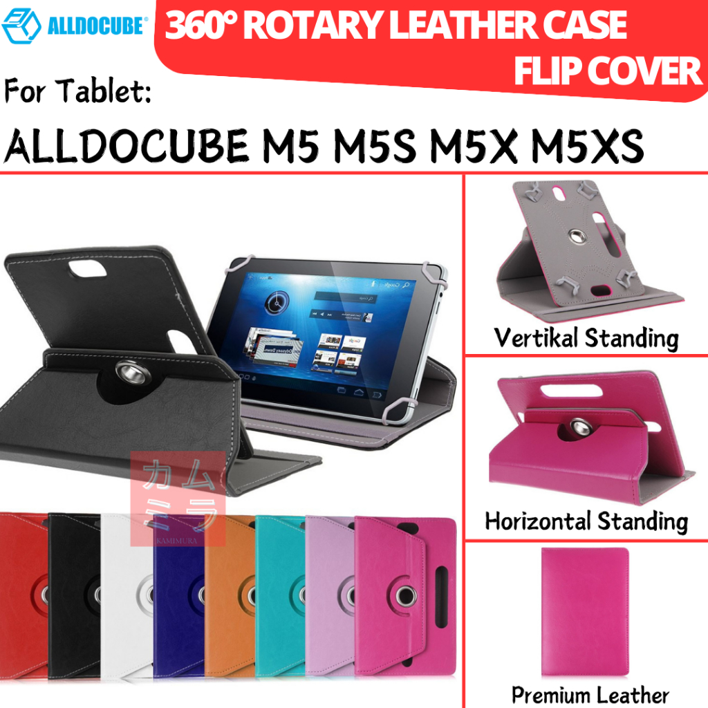 ALLDOCUBE M5 M5S M5X M5XS BOOK COVER 360 ROTATING CASE LEATHER FLIP CASING