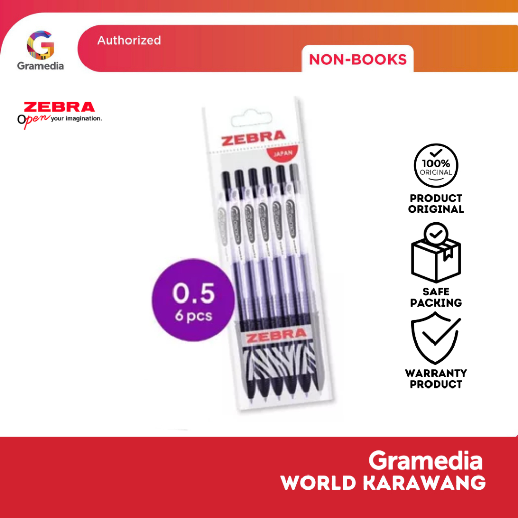 

ZEBRA KOKORO GEL 05 BLACK SET 6 - Gramedia Karawang