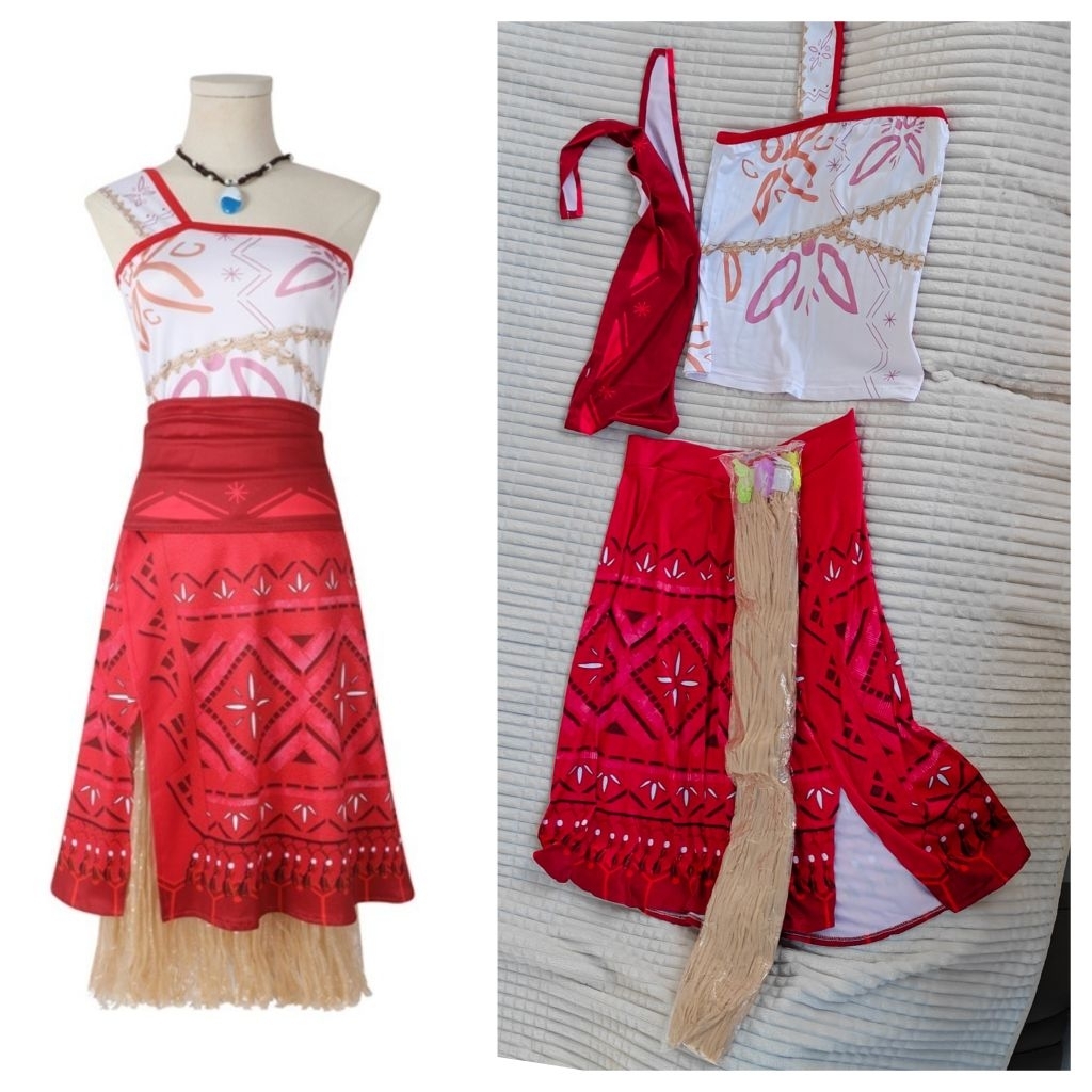 Kostum moana DEWASA cosplay wanita hallowen baju moana import dress moana 2