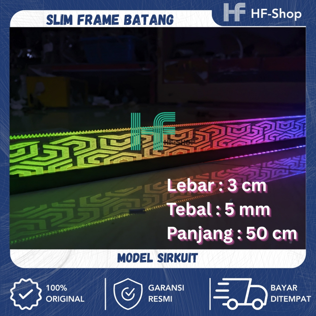 Model Sirkuit - Slim Frame Batangan Headlamp Custom – Frame Alis LED Mobil Universal Bisa Dibentuk L
