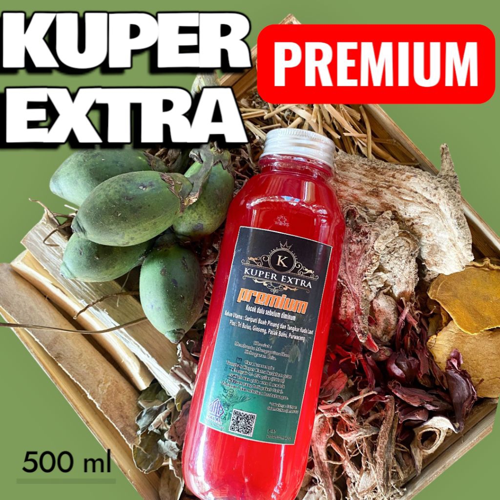 

HERBAL KUPER EXTRA PREMIUM pinang muda 500 ml alami Jamu