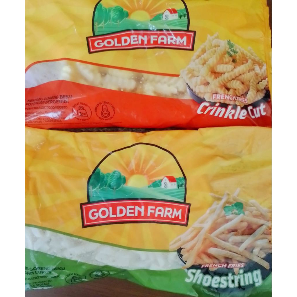 

GOLDEN FARM FRENCH FRIES SHOESTRING FRENCH FRIES CRINKLE CUT 1000 gram