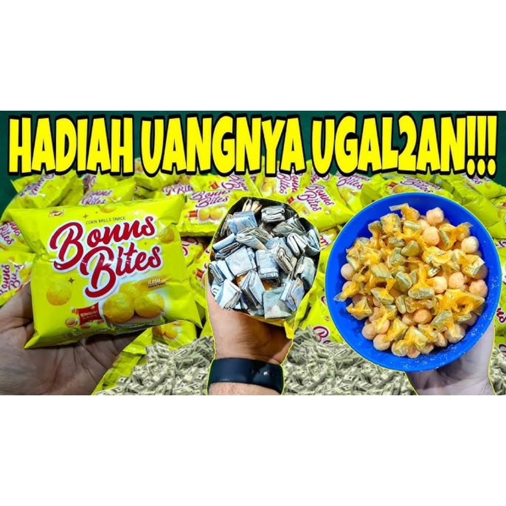 

(5pcs) CIKI BONUS BITES BERHADIAH UANG TUNAI - HARGA DI ATAS PER 5PCS - CIKI BERHADIAH - SNACK BERHADIAH UANG -MAKANAN RINGAN