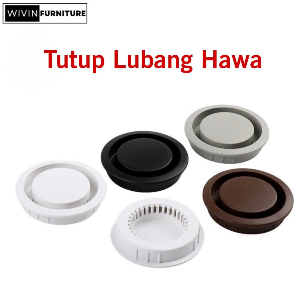 Lubang Hawa Bulat Ventilasi Udara Tutup Lubang Hawa Saringan Lubang Hawa Grommet Bahan ABS