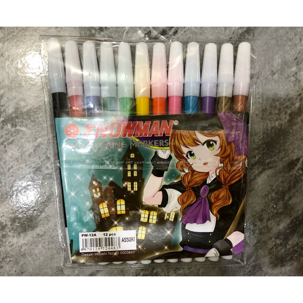 

Klir Air / Spidol Snowman 12 Warna set