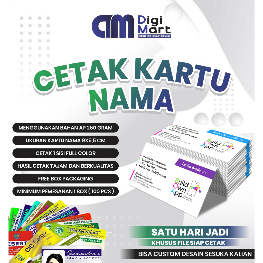 

PRINTART - FREE DESAIN CETAK KARTU NAMA 1 SISI / 2 SISI TIMBAL BALIK (1KOTAK)