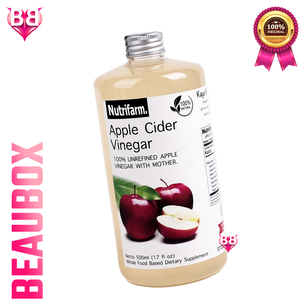 

Cuka Apel with Mother Organik Natural Nutrifarm ORIGINAL BPOM / Bragg Official / Cuka Sari Apel / Apple Cider Vinegar