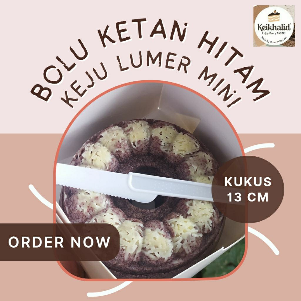 

Keikhalid - Bolu Ketan Hitam Keju Lumer Mini 13 cm