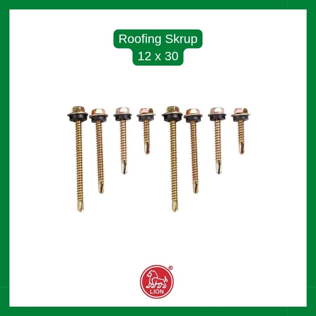 Skrup Roofing Kuning 5 x 30 ( 3cm ) LION ( 1 Dus isi 300pcs )