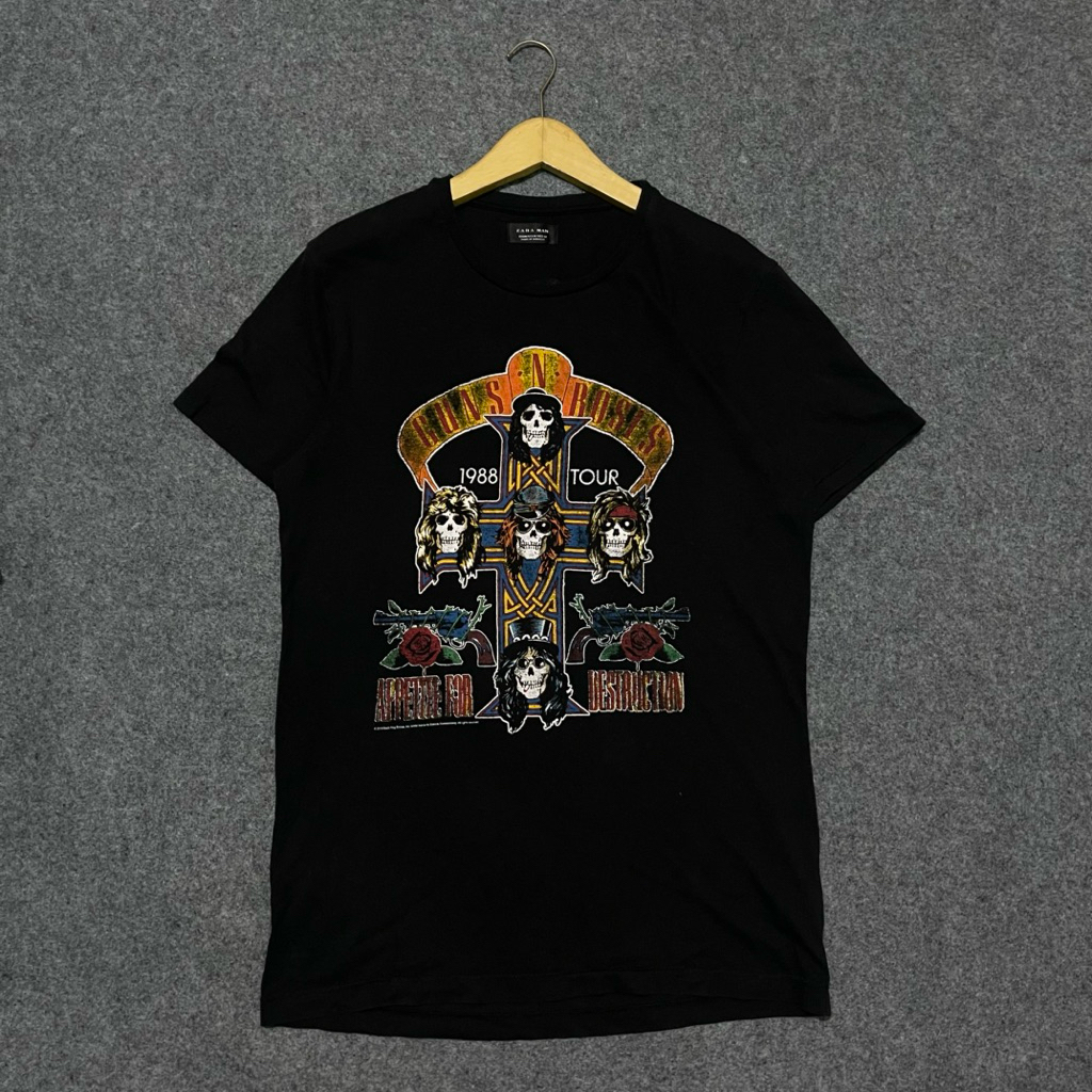Kaos Zara x Gun N Roses second