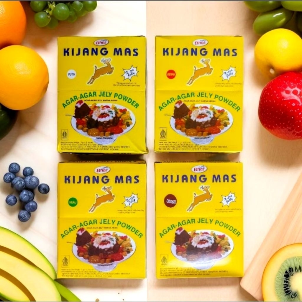 

[1DUS/12 SASET] AGAR-AGAR KIJANG MAS MERAH, HIJAU, PLAIN / PUTIH