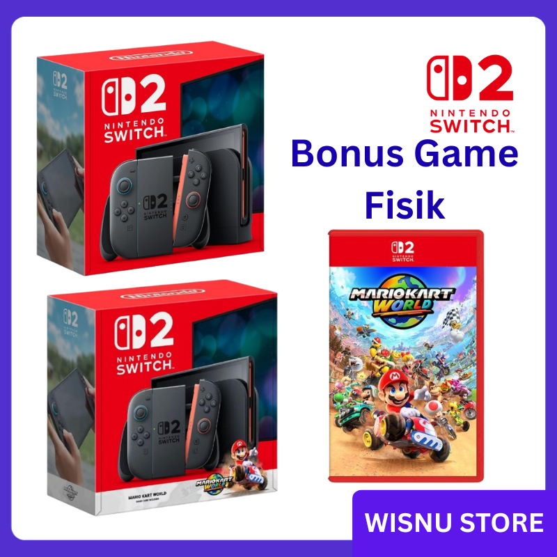 Nintendo Switch 2 Bonus Game Mario Kart World (FISIK) Nintendo Switch2 Console Nintendo Switch 2 NS2