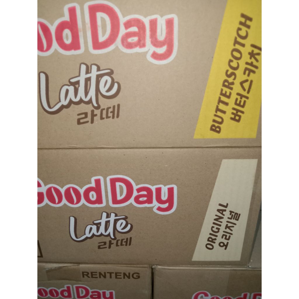 

NEW Good Day Latte 1 Karton 12 Renteng Butterscotch Dan Original-Coffee Instan-Kopi