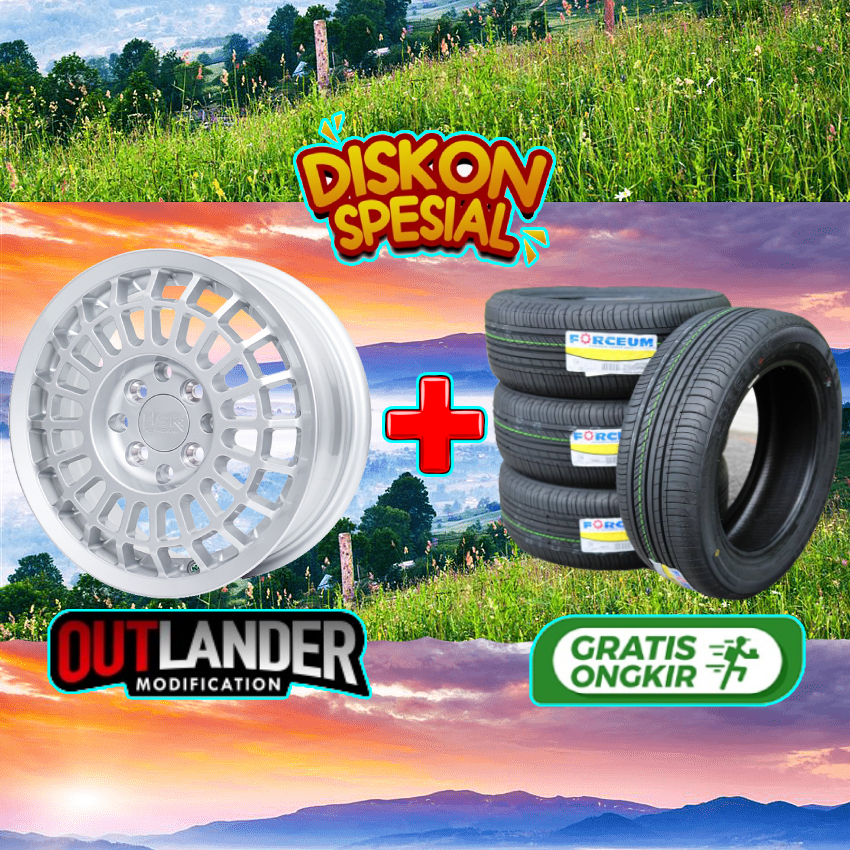 PAKET PROMO VELG R14+BAN VELG MOBIL AVANZA XENIA LIVINA KIJANG PANTHER VELOZ DLL VELG HSR FUTBUL R14