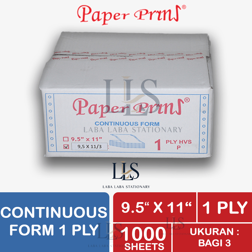 

CONTINUOUS FORM PAPER PRINT 9.5 X 11 1 PLY HVS BAGI 3 FAKTUR SURAT JALAN KERTAS CONTINOUS FORM RANGKAP 1