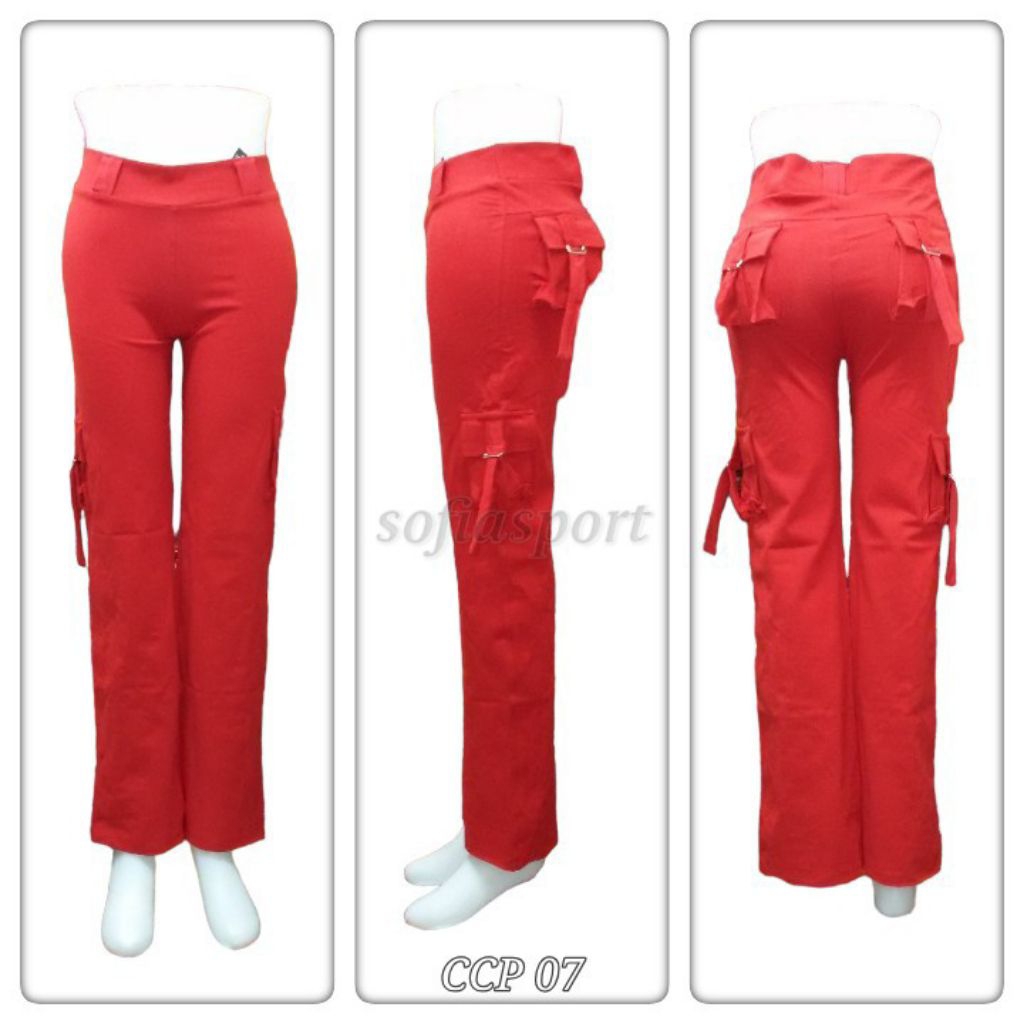 CELANA SENAM CARGO WANITA / CELANA SENAM CARGO PANJANG JUMBO